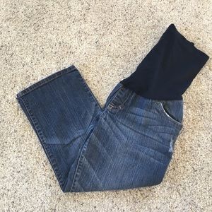 Maternity denim capris